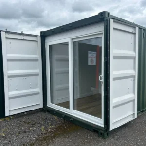 10ft x 8ft Portable Office Container – Fully Insulated One-Trip Shipping Container Office