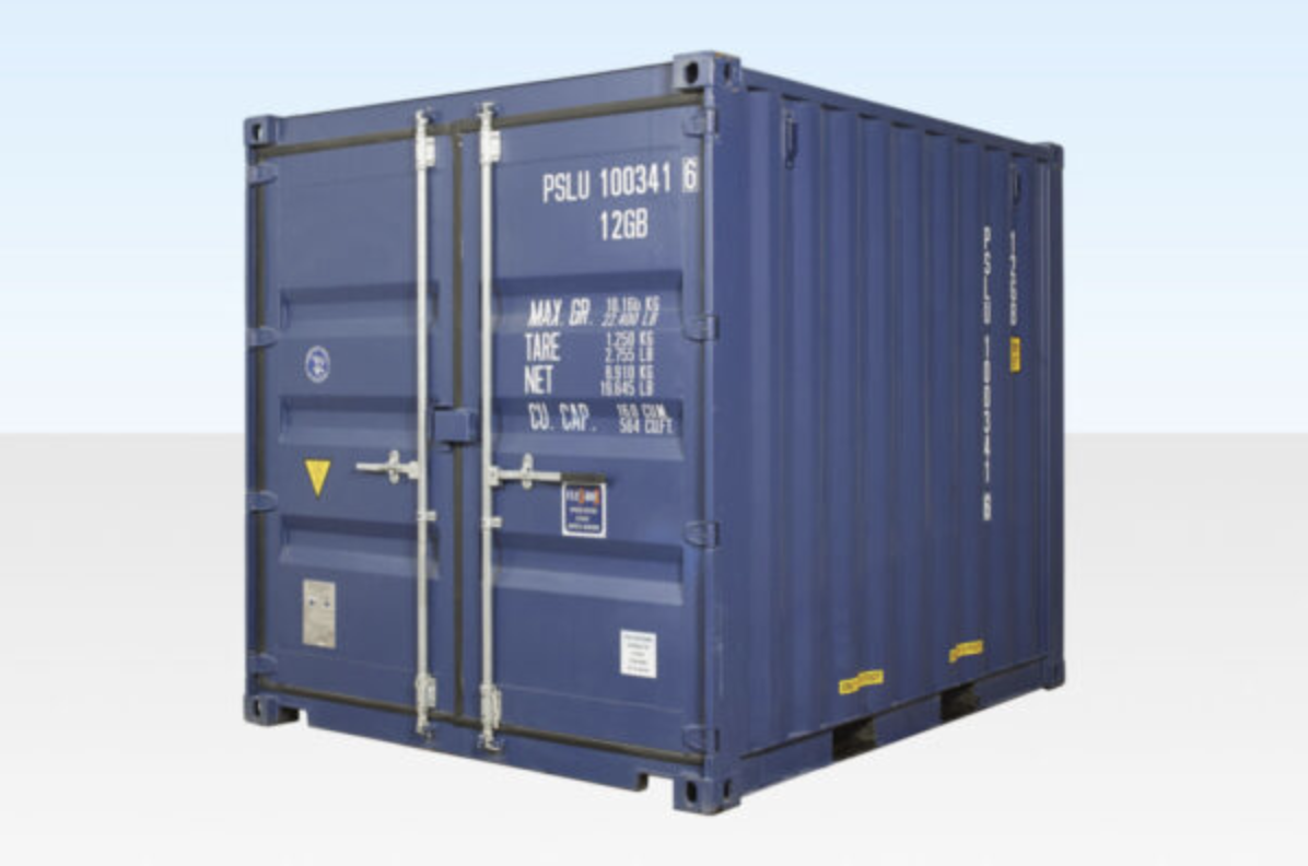 10ft x 8ft One-Trip Blue Shipping Container – Premium Steel Storage Container for Sale