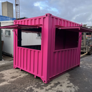 10ft x 8ft Shipping Container Food Kiosk – Compact Commercial Food & Beverage Unit