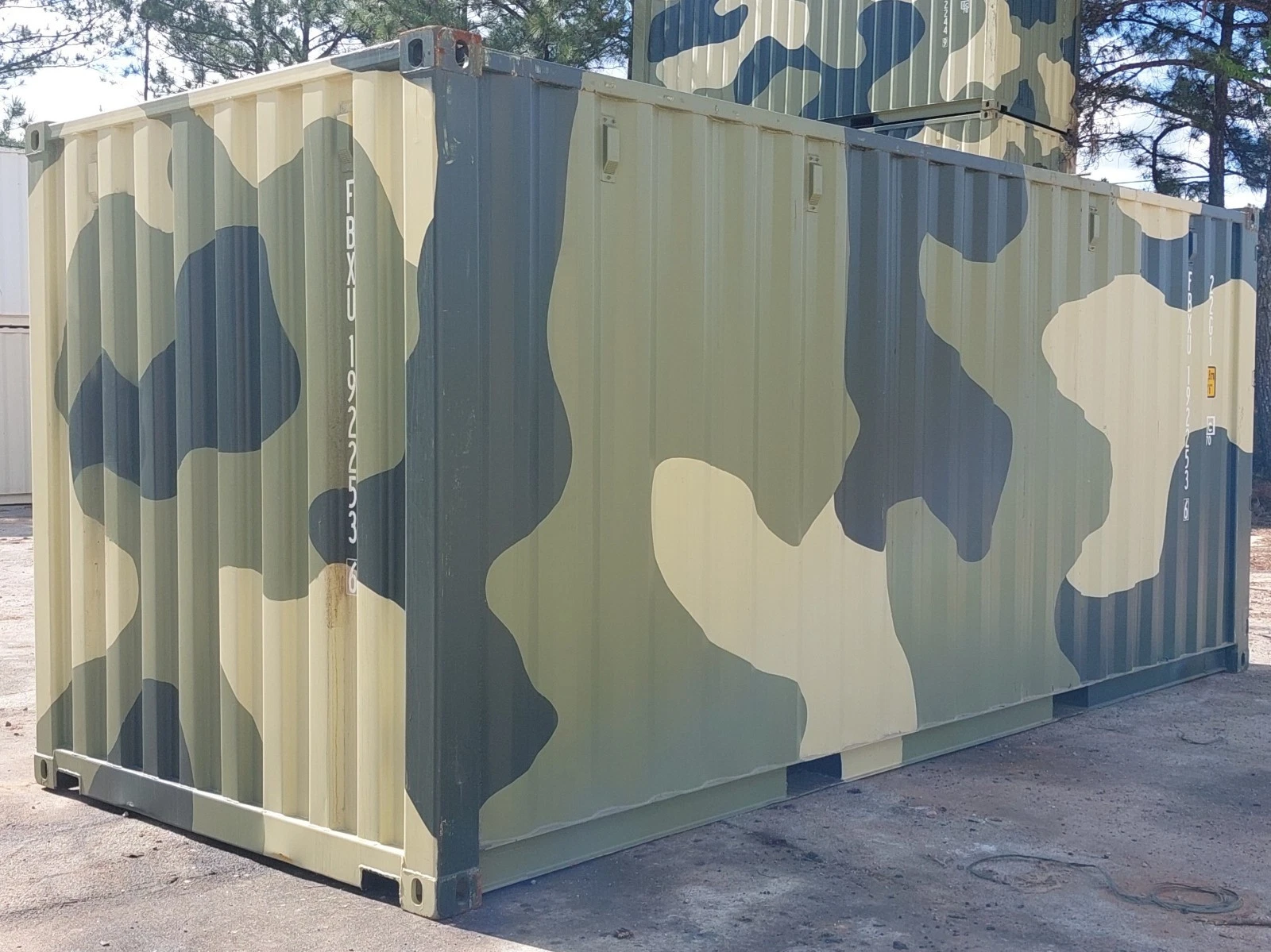 20ft Camouflage One Trip Shipping Container – New Military-Style Steel Storage Container - Image 3