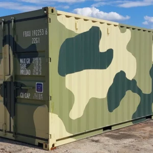 20ft Camouflage One Trip Shipping Container – New Military-Style Steel Storage Container