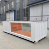 20ft Container Swimming Pool with Viewing Window – White Exterior & Orange Fiberglass Interior