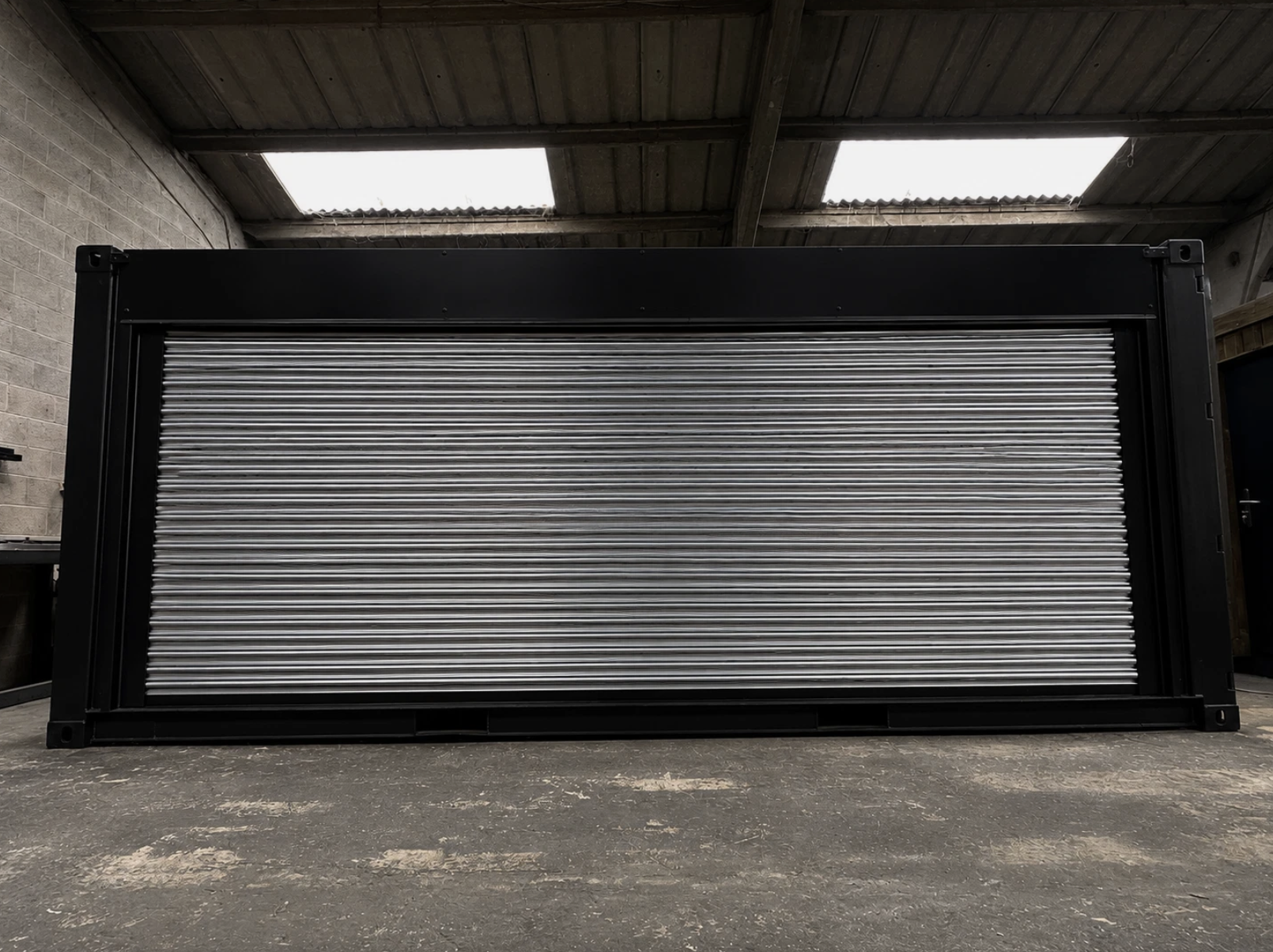20ft Converted Shipping Container Workshop – Insulated with Electric Roller Shutter & Personnel Door - Image 4