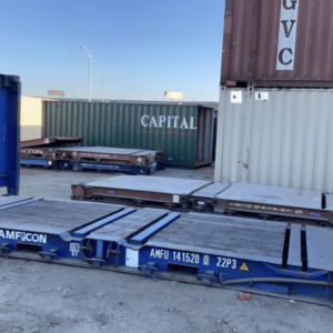 20ft Flat Rack Shipping Container – Heavy Duty Collapsible Cargo Container for Oversized Loads