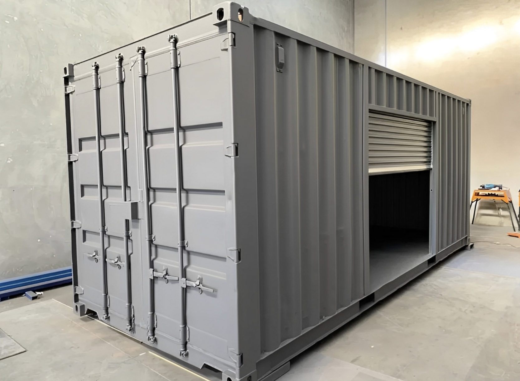 20ft Shipping Container with Side Roll-Up Door – Heavy-Duty Steel Storage with Convenient Side Access - Image 4