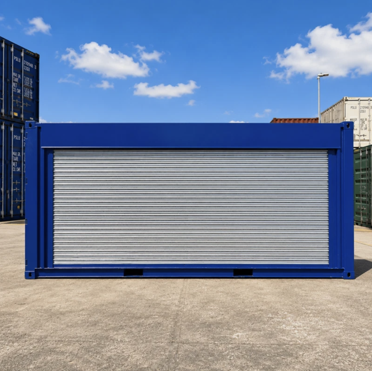 20ft Side Roller Door Shipping Container – Secure Self Storage Unit with Heavy-Duty Roller Shutter