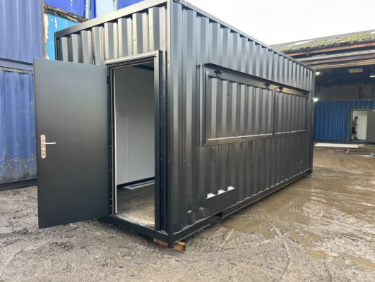20ft x 8ft Shipping Container Food Kiosk – Street Food & Coffee Shop Unit