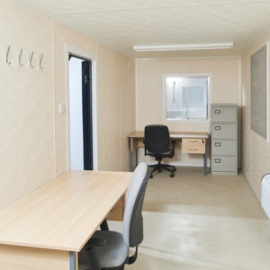 20ft x 8ft Steel Anti-Vandal Office Cabin – Secure Portable Site Office & Modular Workspace