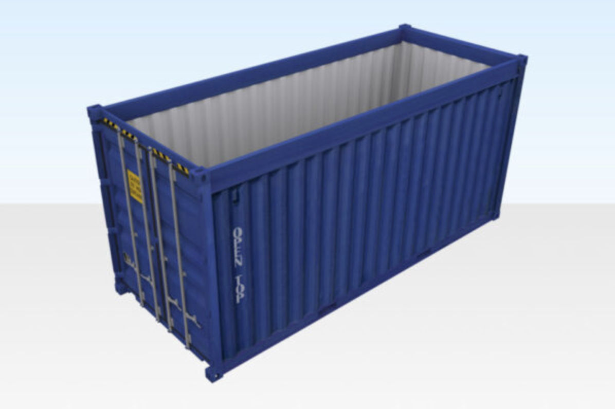 20ft x 8ft Used Open Top Shipping Container – Heavy Duty Steel Cargo Storage Container