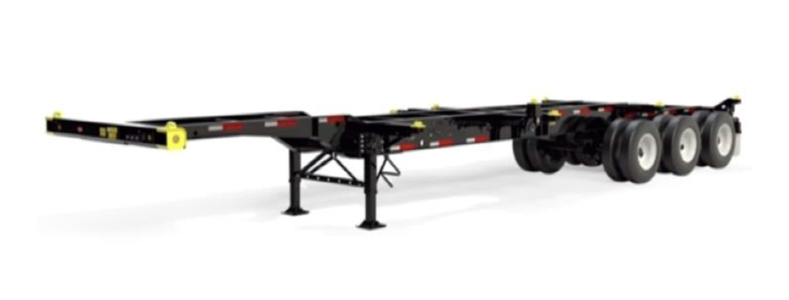 20–40ft Tridem Combo Slider Container Chassis – Adjustable Intermodal Shipping Container Trailer - Image 5