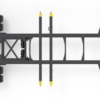 20–40ft Tridem Combo Slider Container Chassis – Adjustable Intermodal Shipping Container Trailer