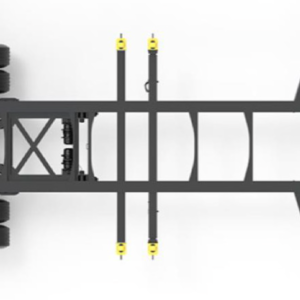 20–40ft Tridem Combo Slider Container Chassis – Adjustable Intermodal Shipping Container Trailer