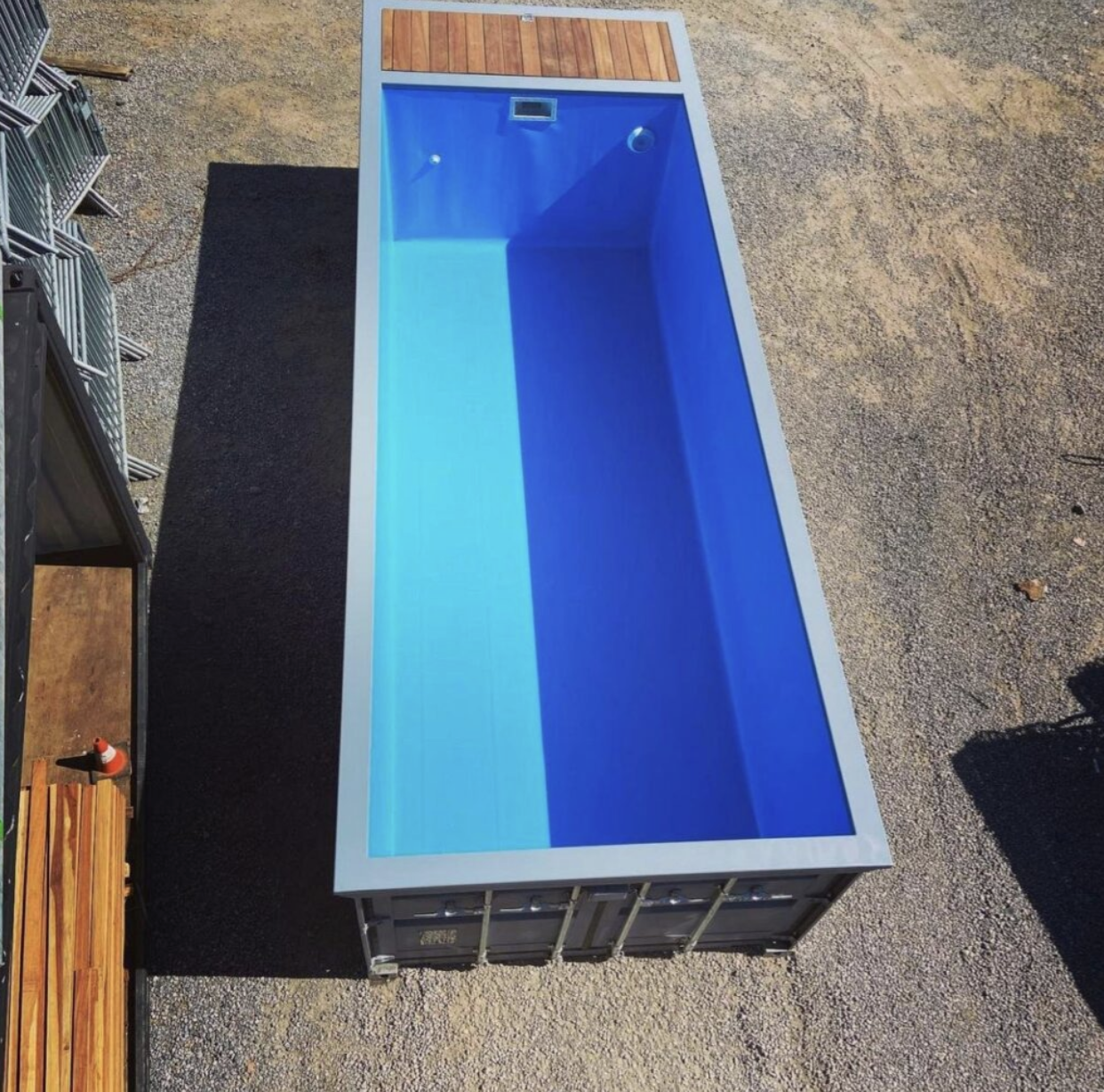 30ft Shipping Container Swimming Pool – Modular Steel Pool with Integrated Filtration System