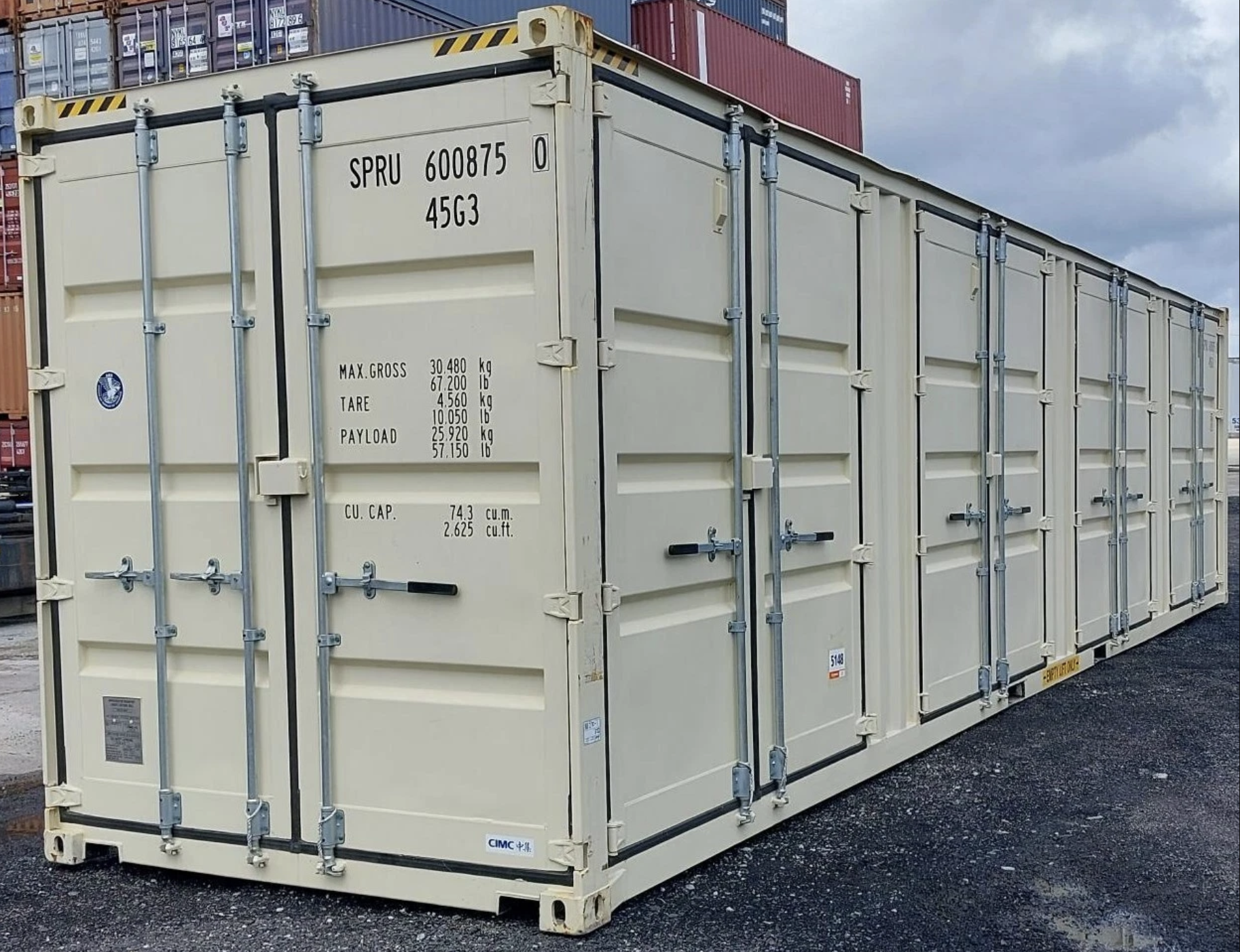 40ft New One-Trip Open Side High Cube Shipping Container with 4 Side Doors – Easy Access Storage & Cargo Solution