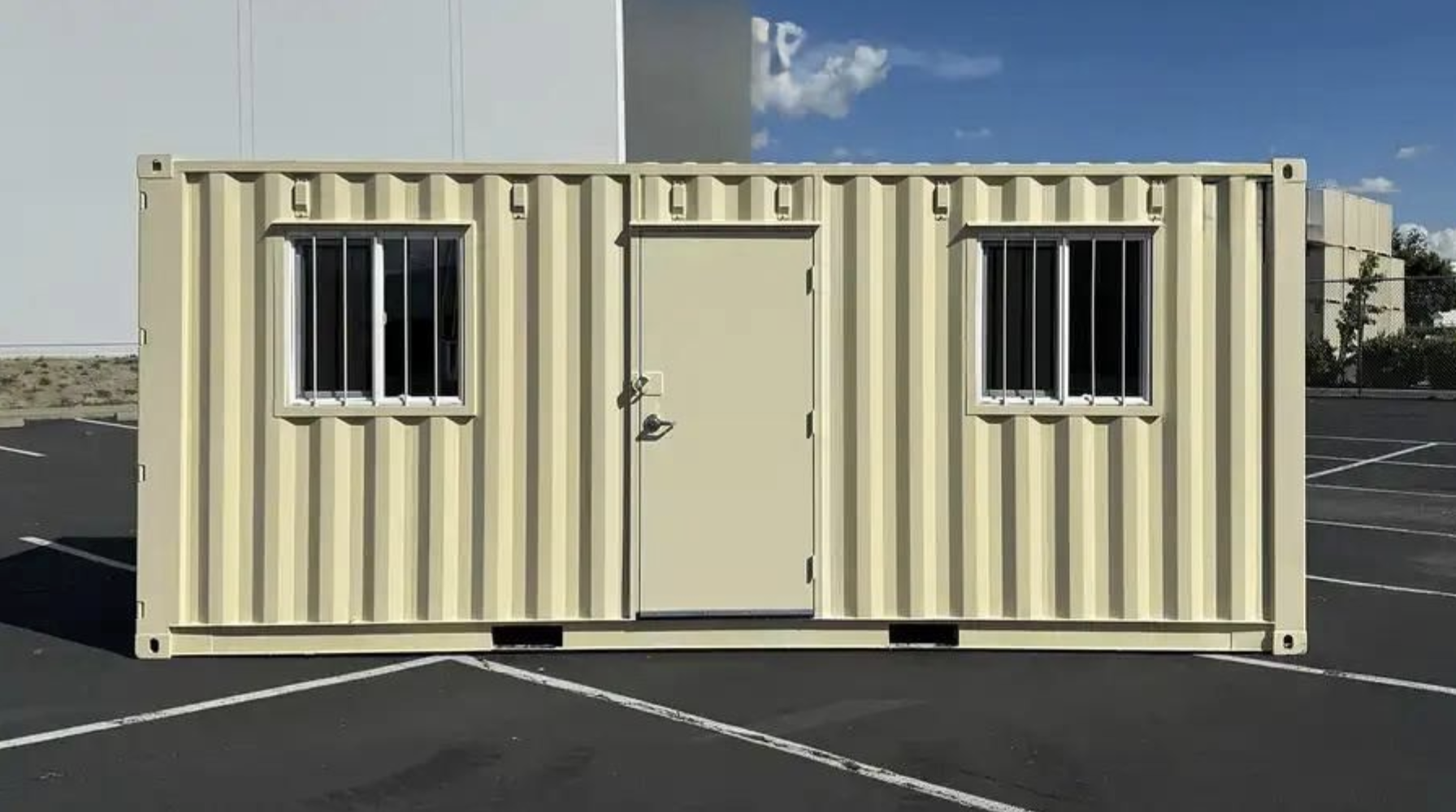 20ft Ground Level Office Container – Portable, Secure & Fully Equipped Onsite Workspace