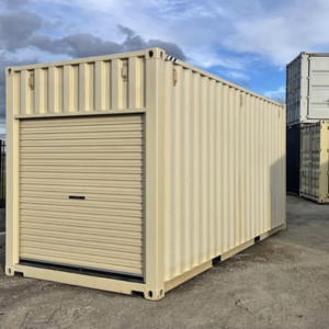 20ft High Cube Shipping Container with Roller Door – Extra Height Steel Storage Container with Easy-Access Shutter Door