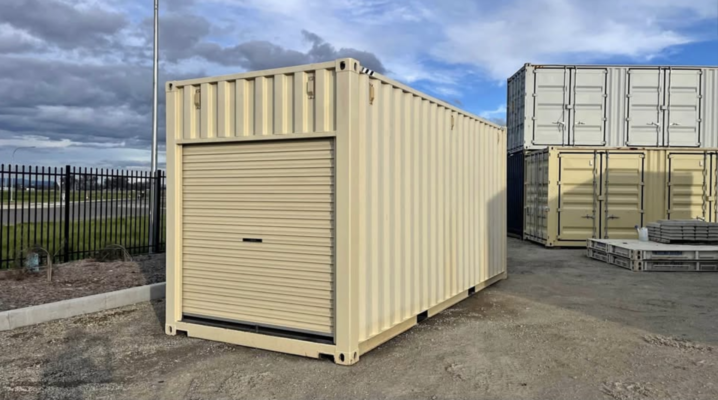 20ft High Cube Shipping Container with Roller Door – Extra Height Steel Storage Container with Easy-Access Shutter Door