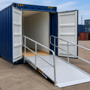 Swing Door Conex Ramps – Heavy-Duty Steel Loading Ramp for Shipping Containers