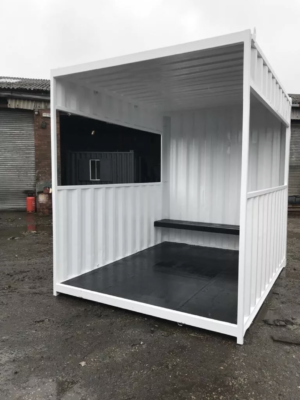 10ft x 8ft Smoking Shelter Shipping Container – Portable, Ventilated & Weather-Resistant Outdoor Shelter