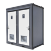 Dual Portable Toilet & Bathroom Unit – 2-Stall Mobile Restroom with Sinks