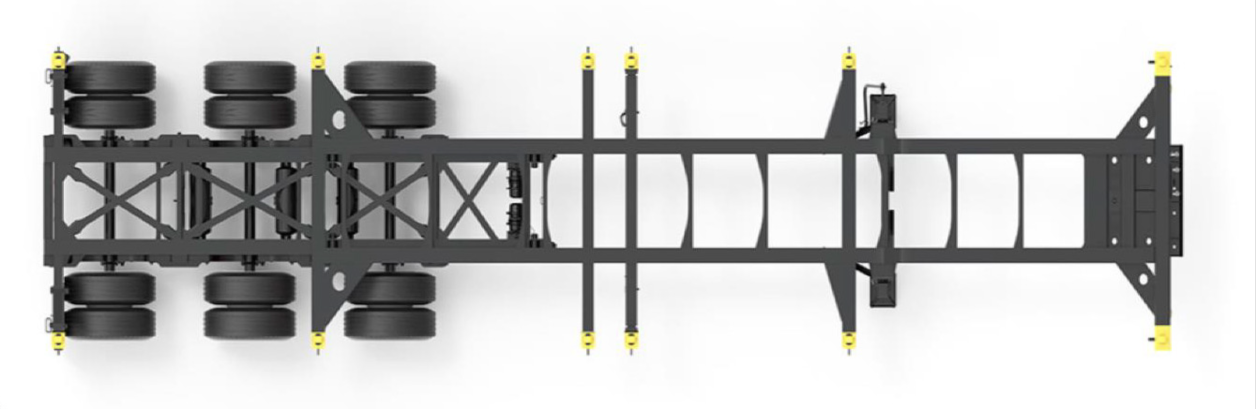 20–40 Ft Tridem Combo Slider Container Chassis